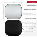 Windshield Sun Shade 2-Piece Foldable Car Front Window Sunshade Auto Sun Bl