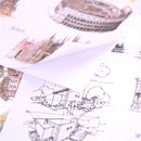 2Sheets Creative Buildings Diary Scrapbook Decoration DIY Stickers Toys Gift BX