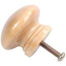 10pcs 35mm Cabinet Knob Kitchen Drawer Cupboard Door Handle Wooden Pull Scr F7J3