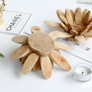 Wooden Tea Light Lotus Shape Candle Holders for Rustic Wedding Party