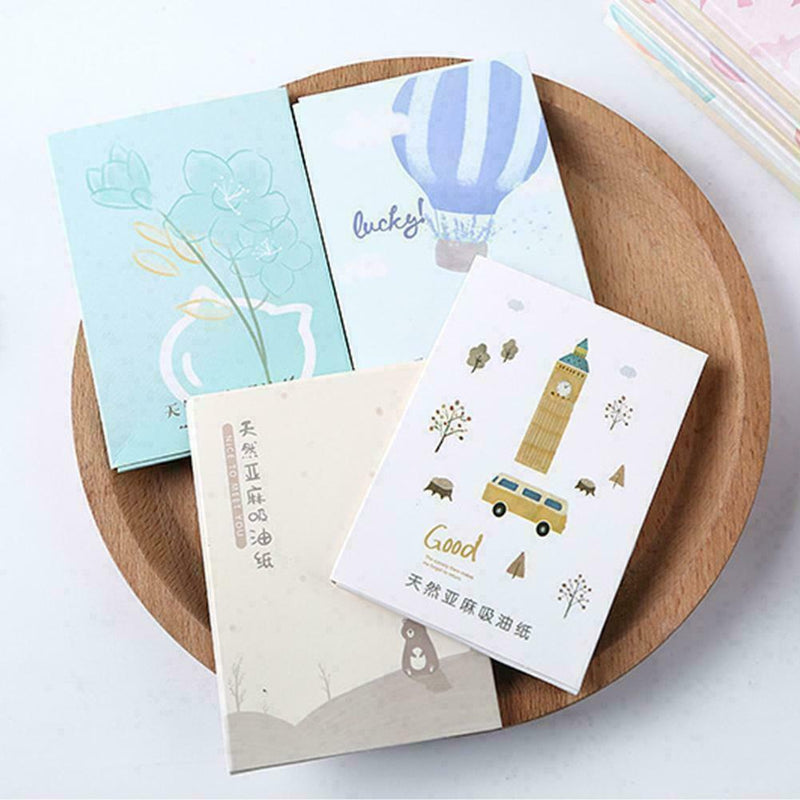 New 50x Tissue Papers Makeup Cleansing Oil Absorbing Paper Face Facial Clea M0J5