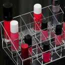 Clear Acrylic 24 Cosmetic Organizer Makeup Case Holder Display Stand Storag