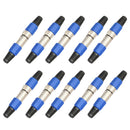 10 Pairs XLR Male and Female Microphone Speaker Cable Adapter for Guitar Mixer