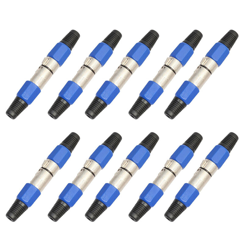 10 Pairs XLR Male and Female Microphone Speaker Cable Adapter for Guitar Mixer