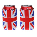 4pcs Funny Union Jack Britain UK Flag Beer Bottle Can Cooler Sleeve Holder