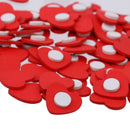 100pcs Wood Stickers Adhesive Red Heart 2.Tape For Wedding Favors