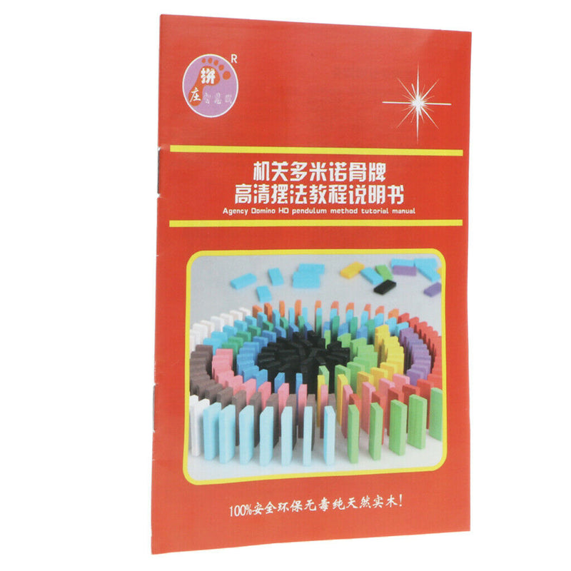 Dominos Instruction Book with 90 Puzzle - Dominoes Blocks Tumbling Game Toys