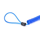 Motorcycle Bike Scooter Alarm Disc Lock Security Spring Reminder Cable BlueM&