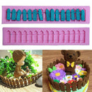 Silicone Molds Lace Fondant Cake Mould Fence Grass Decorating Tool Key S2Q5