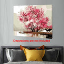 Cherry Tree Blossoms Painting By Number Kit Landscape Home Decor DIY Gifts