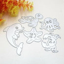 5pcs Marine Life Metal Cutting Dies Stencil DIY Scrapbooking Embossing Craft