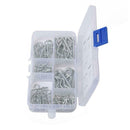 100pcs R Cotter Pins Tractor Pin Clips Split Fastener Pins w/ Plastic Box