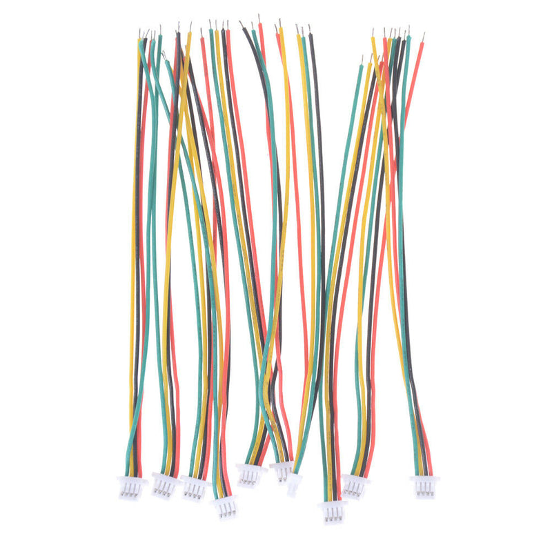 10xMini Micro JST 1.0 SH 1.0mm 4-Pin Connector Plug With Wires Cables 100MMSE M&