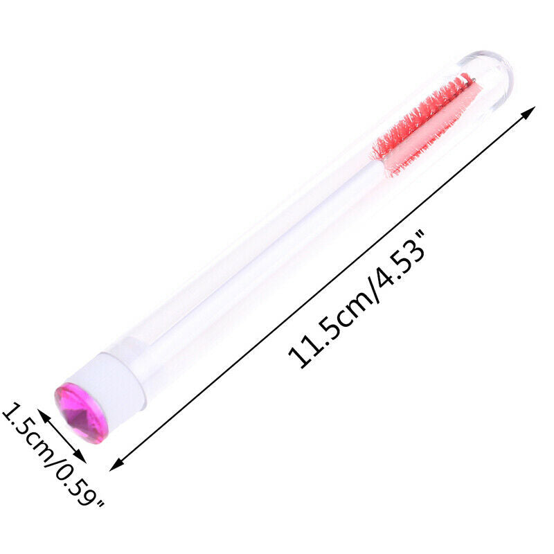 1Pcs Reusable Eyebrow Brush Tube Diamond Brush Dust-Proof Tube Eyelash ExtenSEAU
