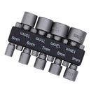 Nut Driver - 9 Piece Metric Hex Bits Socket Set 1/4 Drive
