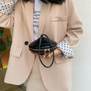 Fashion Round Pu Leather Handbag Small Round Bag Round Bag Small Wallet And