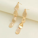 Fashion Metal Ladies Earrings Temperament Drop-Shaped Cascading Long Earrin