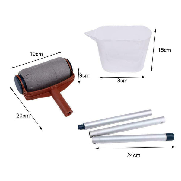 1Set Paint Roller Brush Sponges Flocked Edger Multifunctional Roller New A5P7