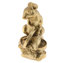Chinese Fengshui Decor Money Lucky Wealth Brass Zodiac Animal Rat Statue