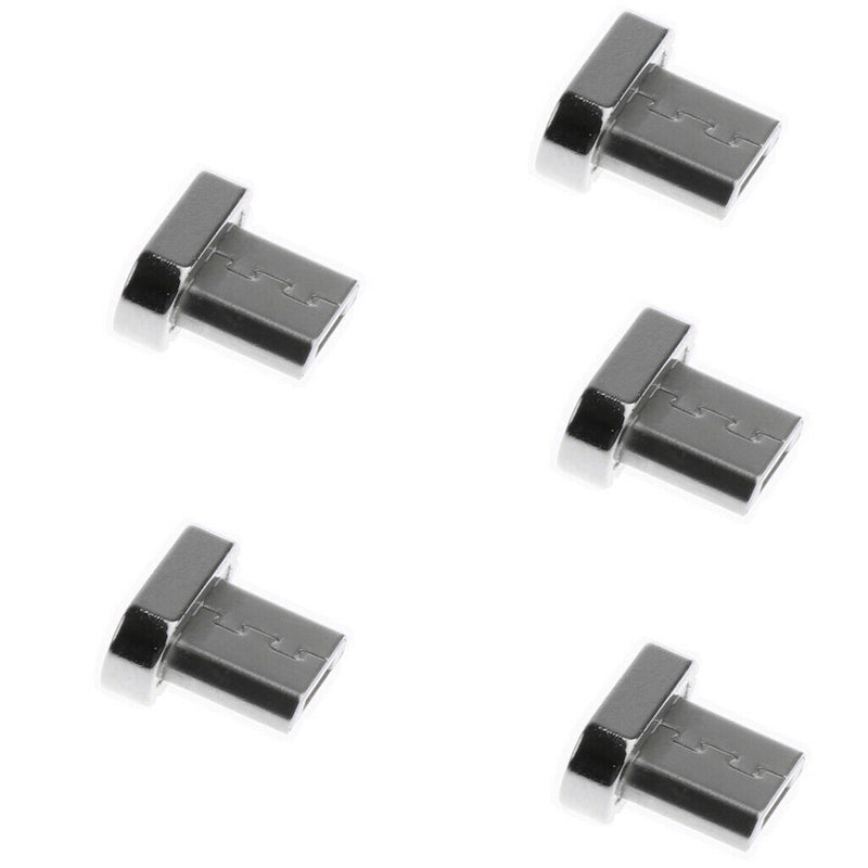 5Pack Micro USB Male Cord Cable Magnetic Tip Charger Connector for Android Phone