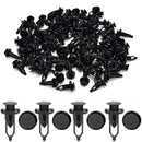 100x 9mm Car Door Trim Fender Clips Black Plastic Rivets Fastener for  LJ
