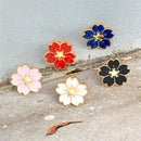 5PCS Enamel Flower Brooch Pin Shirt Collar Pin Corsage Badge Jewelry Gift ES