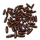 100 Wooden Wood Oval Loose Spacer Beads for Jewelry Craft [Dark Brown&Beige]