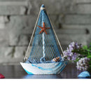 2Pcs Wooden Nautical Lighthouse Anchor Wall Hanging Ornament, Beach Wooden Boat