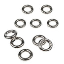 10 Pack Keychain Round Shape Zinc Alloy Snap Hook Holder for Camping Hiking,
