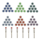 60Pcs 1 Inch Bristle Disc Kit with 6 Mandrels for Rotating Tools,Detailing