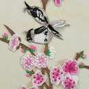 Flower Bird Venice Embroidered Trim Clothing Sewing Applique Pink