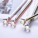 1X(5 Pcs Big Crystal Diamond Ballpoint Pen,Metal Ballpoint Pen Office Suppl