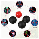 Massage Ball Set 1 Lacrosse Ball + 1 Double Lacrosse Ball + 1 Spiky Ball fo S7Y9