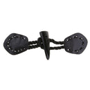 1 Set PU Leather Horn Toggle Buttons Coat Jackets Duffle Horn Toggle Closures