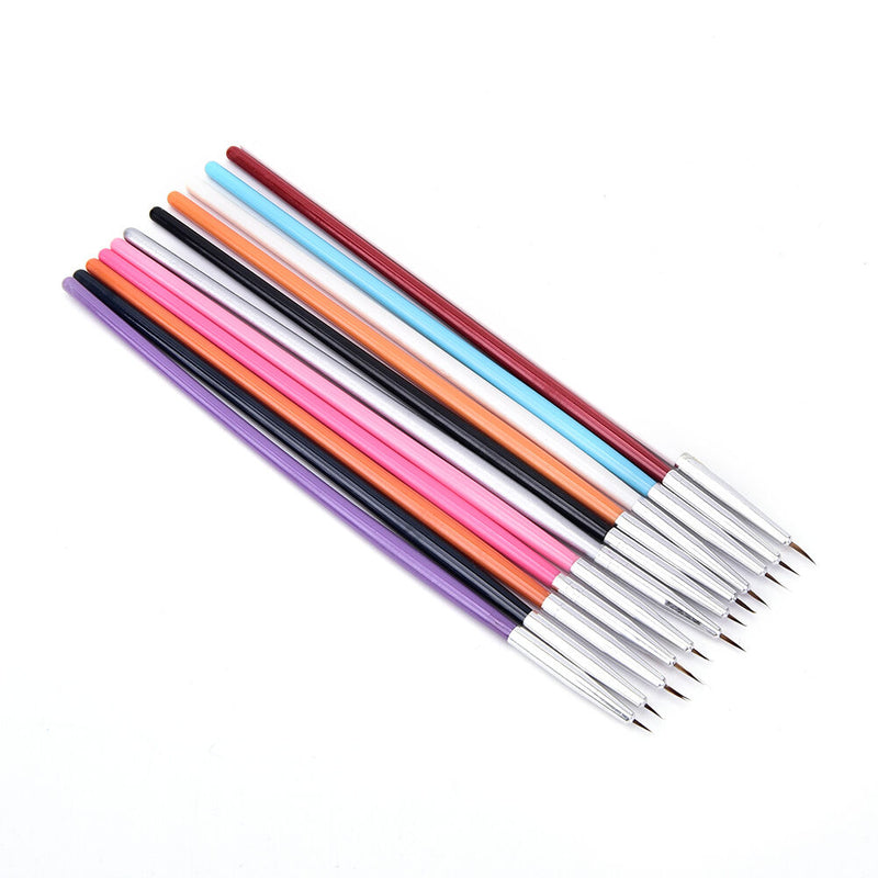 12 Pcs Colorful Nail Art Design Brush Pen Fine Details Tips Drawing Paint Set Kw