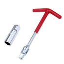 21mm Spark Plug Removal Tool T-Bar Flexible Spanner Socket Wrench Instrument