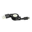 5pcs Micro USB to USB 2.0 Retractable Data Sync Charger Charging Cable Wire