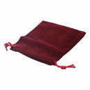 50 Gift Dark Red Velveteen Pouch Jewelry Bags With Drawstring 12x10cm K6T3