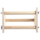 Funny Parrot Bird Perch Stand Play Toys Gym Wooden Activity Table Top Playstand