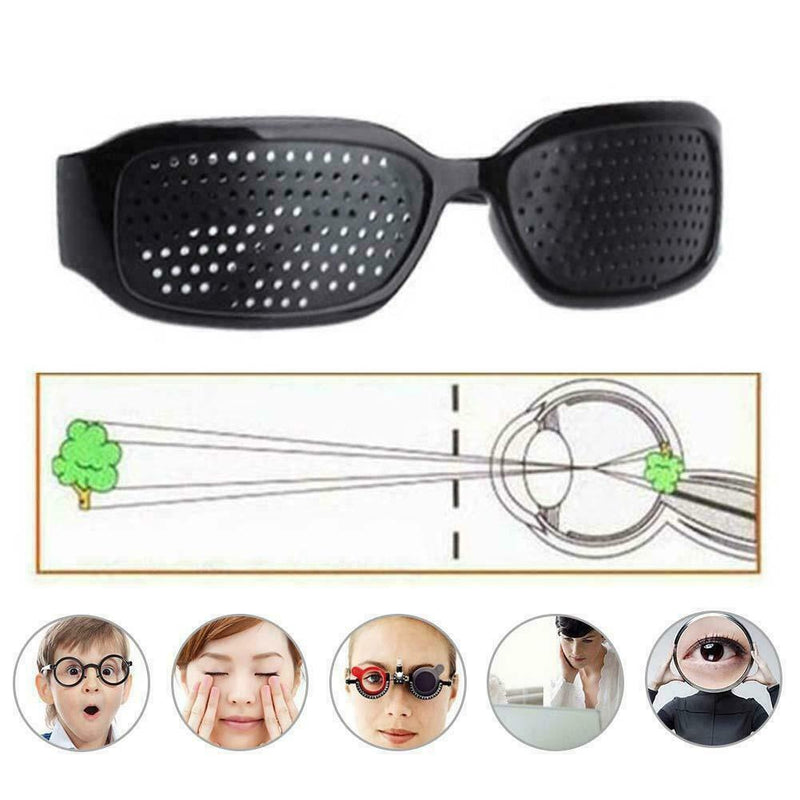 Eyewear Pinhole Glasses Training Black Eyesight Improvement Vision Fas Care B9G2