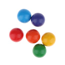 6 Pieces Wooden Rainbow Balls Set Blocks Accessories For Kids Toddlers DIY