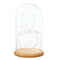 Battery Operated LED Glass Cloche Bedside Table Lamp Fairy Lights Crafts B