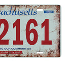 Massachusetts Car License Metal Tin Sign Plaque Picture Bar Pub Man Cave