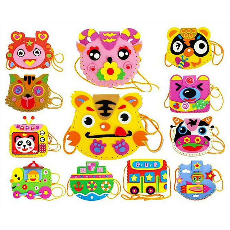 Children DIY Cartoon Bags EVA Handmade Bag Kindergarten Craft Material Pack