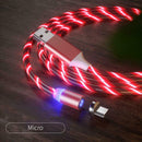 Colorful LED Magnetic Absorption Data Line Charging Cable for Android Phone