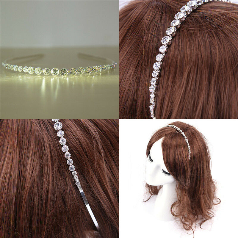 Hair band Crystal Headband Hairband Rhinestone Fine Hair Hoop Hair Accessories,a