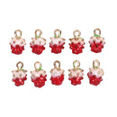 10Pcs New Arrival Enamel Strawberry Charms Pendant DIY Jewelry Craft Findings OZ