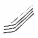 3 Pcs reusable Stainless Steel Metal Drinking Straw Reusable Straws + 1 Cle T6T4