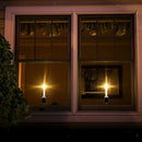 Solar Powered LED Candle Lights with 2 Suction Cups for Christmas Holiday Window