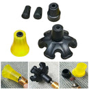 5Pieces Rubber 6 Support FeetCane Tip Base Replacement Crutch for Senior